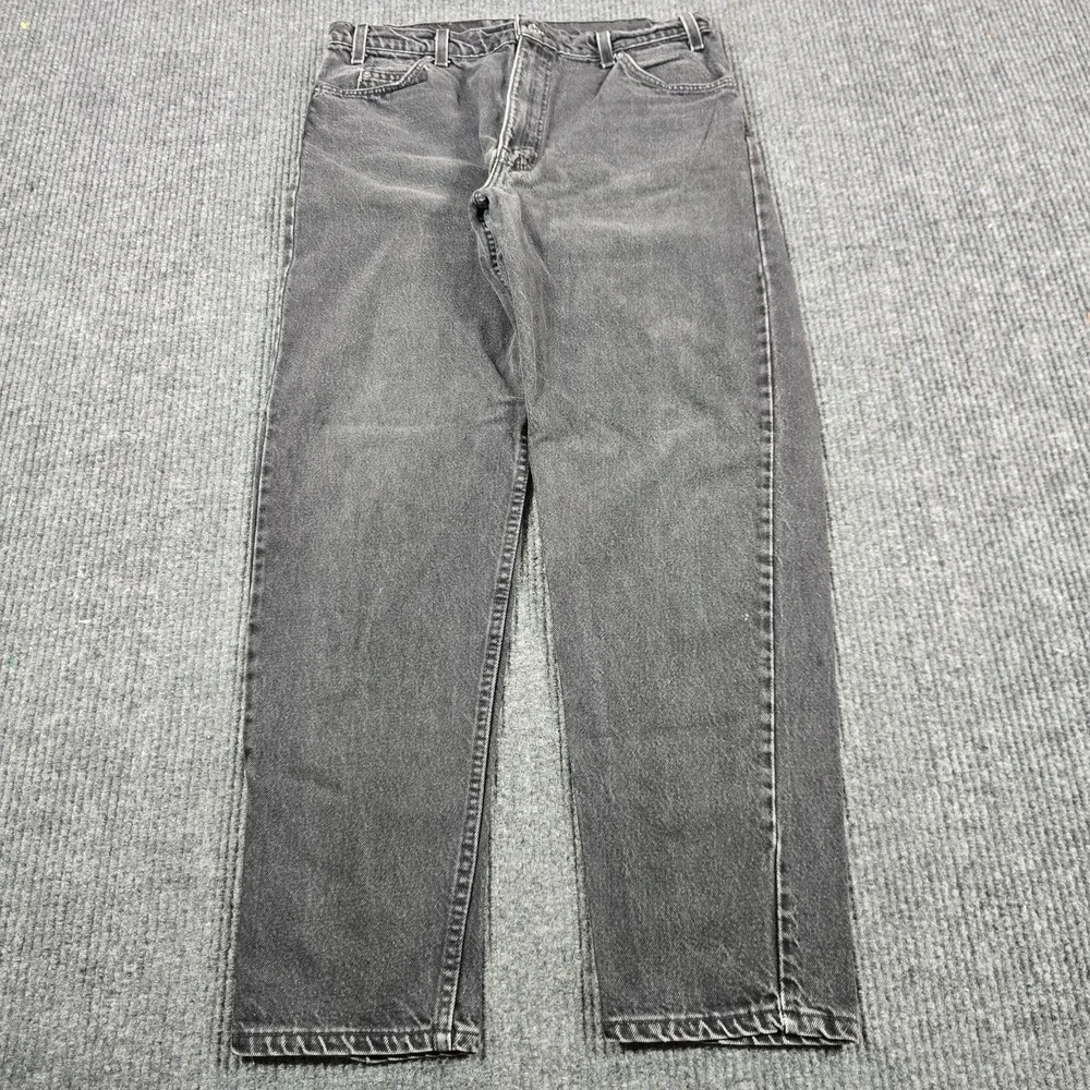 VTG Levi's 550 Jeans Mens 36x32 Gray Relaxed Tapered Orange Tab USA 32x29
